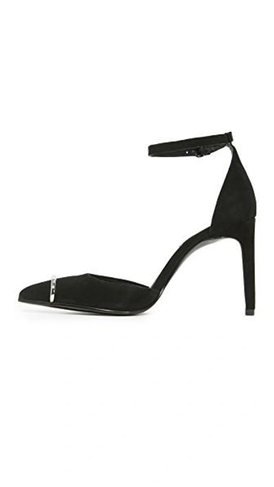 Shop Alexander Wang Kim Ankle Strap Pumps In Black