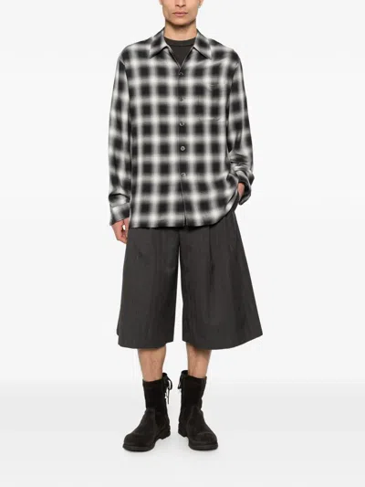 Our Legacy Every Shirt Reno Cowboy Relaxedfit Checked Viscose Shirt In Black