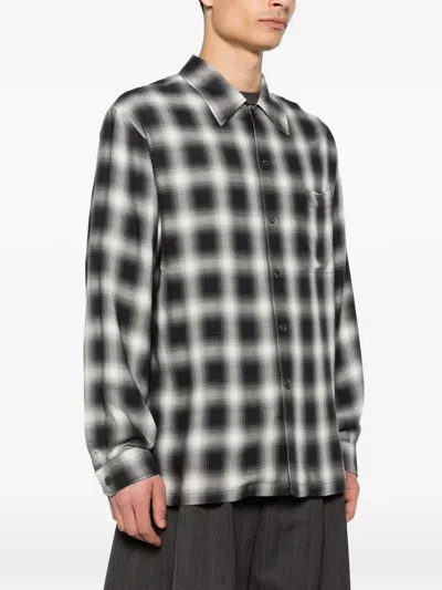 Our Legacy Every Shirt Reno Cowboy Relaxedfit Checked Viscose Shirt In Black