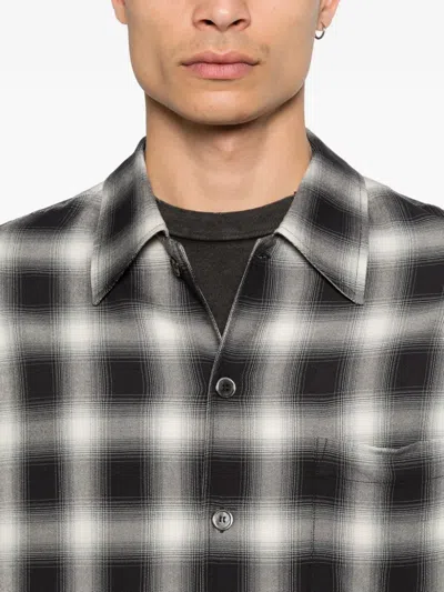 Our Legacy Every Shirt Reno Cowboy Relaxedfit Checked Viscose Shirt In Black