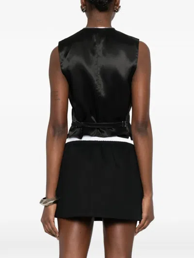Alexander Wang Zipper Tailored Vest In Black