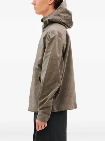 Hiking Patrol Waypoint Check-pattern Jacket In Brown