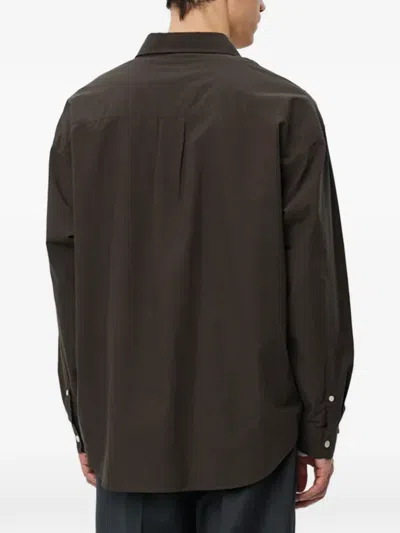 Mfpen Oversized Micro Structure Shirt In Green