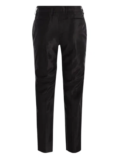 Pt Torino New York Velvet Trousers In Black