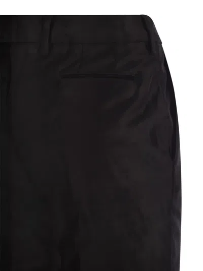 Pt Torino New York Velvet Trousers In Black