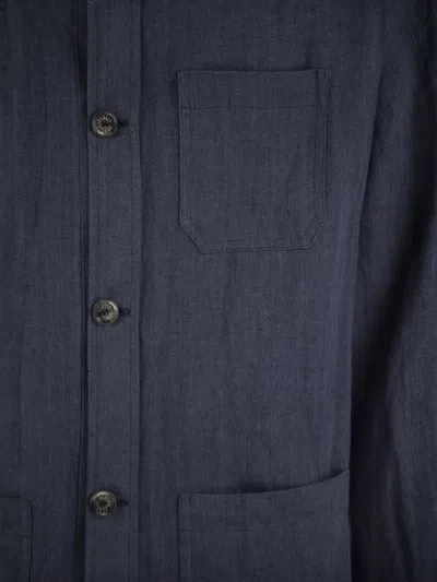 Fedeli Bristol - Linen Jacket In Blue