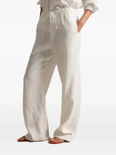 Polo Ralph Lauren Drawstring Pull-on Trousers In White