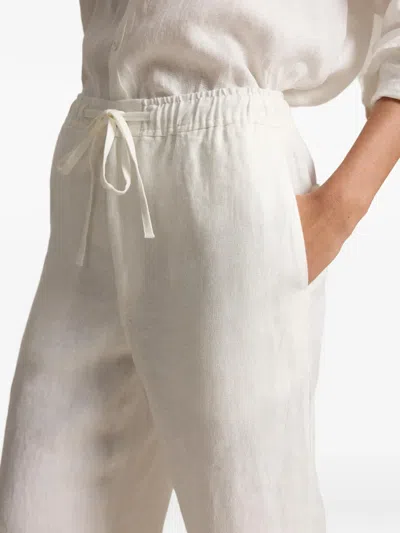 Polo Ralph Lauren Drawstring Pull-on Trousers In White