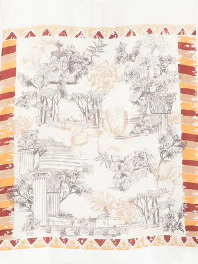 Marina Rinaldi Patterned T-shirt In White