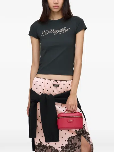 Marc Jacobs Logo Zip-bag In Red