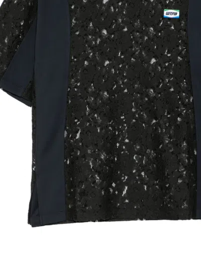 Pushbutton Combi T-shirt In Black