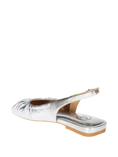 Ash Bibi Ruched Square Toe Slingback Flat In Multi