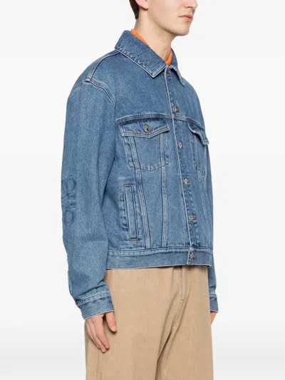 Loewe Button Flap Pocket Jacket In Blue