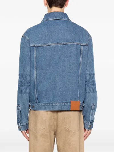Loewe Button Flap Pocket Jacket In Blue