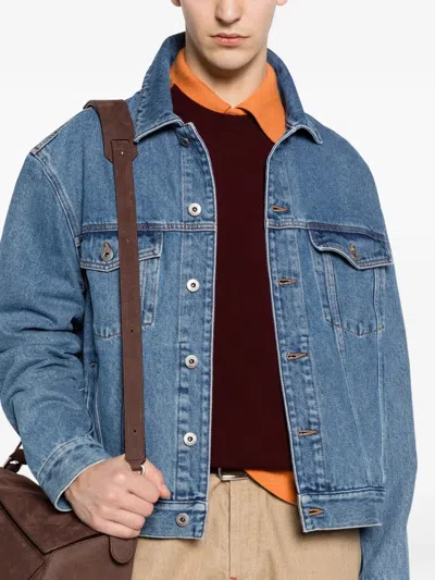 Loewe Button Flap Pocket Jacket In Blue