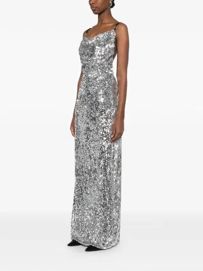 Coperni Sequin-embellished Maxi Dress In Gray