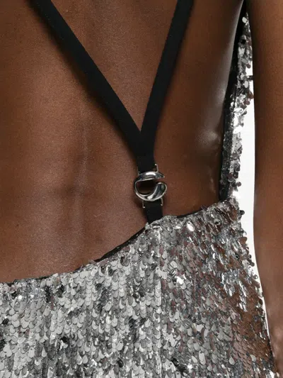 Coperni Sequin-embellished Maxi Dress In Gray