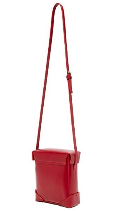 Shop Manu Atelier Mini Pristine Box Bag In Red