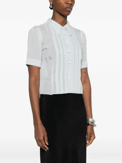 Maison Margiela Button Front Blouse In White