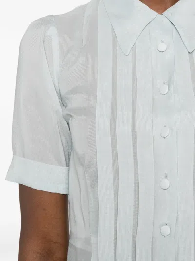 Maison Margiela Button Front Blouse In White