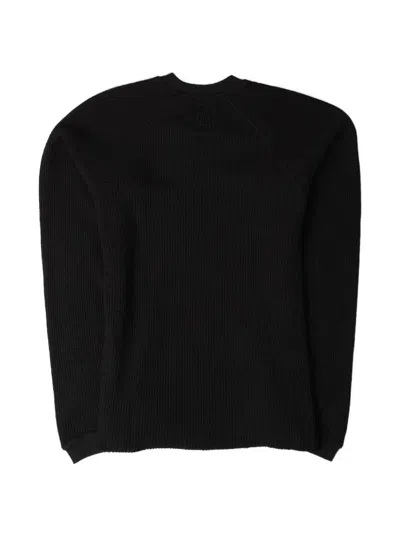 Aboutblank Raglan Sleeve Waffle T-shirt In Black