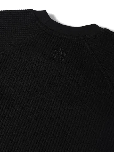 Aboutblank Raglan Sleeve Waffle T-shirt In Black