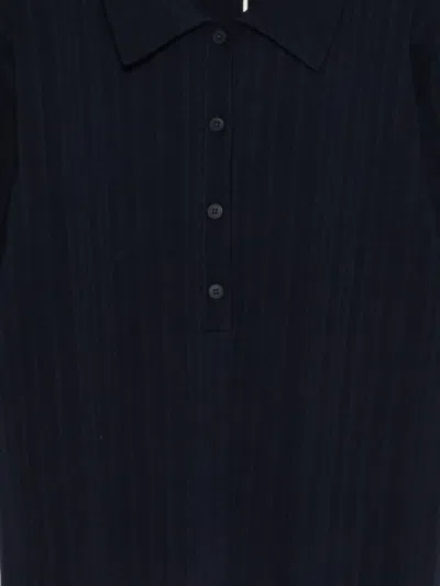 Closed Ribbed Buttoned T-shirt In Blue