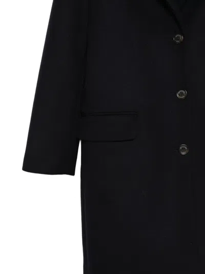 Moschino Flap-pocket Buttoned Coat In Blue
