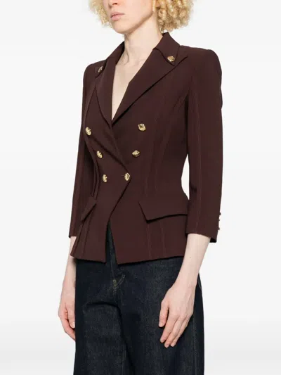 Elisabetta Franchi Double-breasted Blazer In Pattern