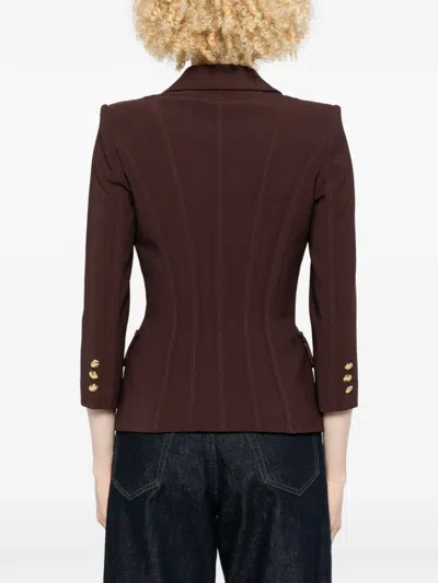 Elisabetta Franchi Double-breasted Blazer In Pattern