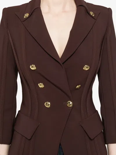 Elisabetta Franchi Double-breasted Blazer In Pattern