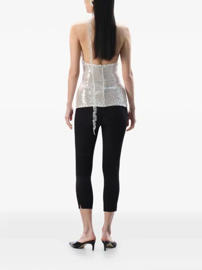 Manurí Pixie Sequin Lace Top In Neutral