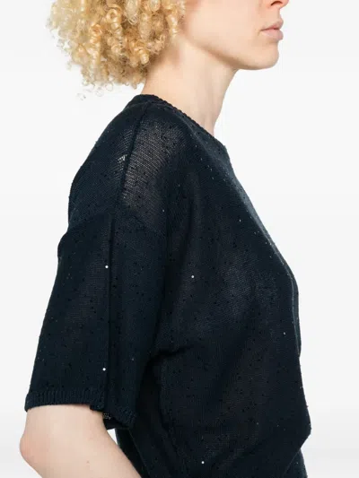 Antonelli Zagara Sequined T-shirt In Blue