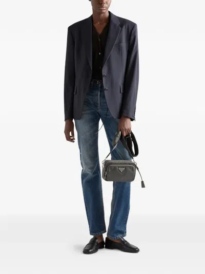 Prada Re-nylon Mini Shoulder Bag In Gray