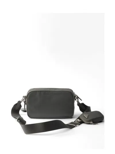 Prada Re-nylon Mini Shoulder Bag In Gray