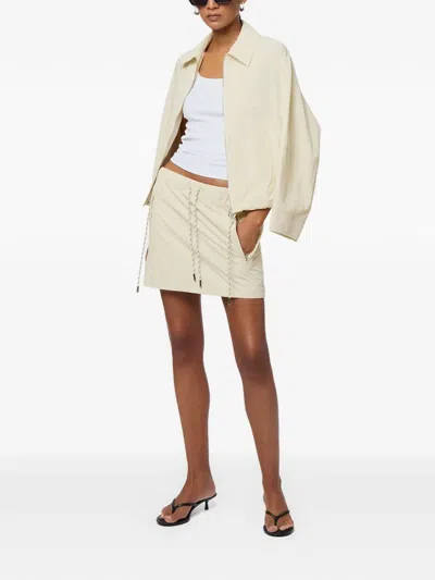 Apparis Ada Drawstring Mini Skirt In Neutral