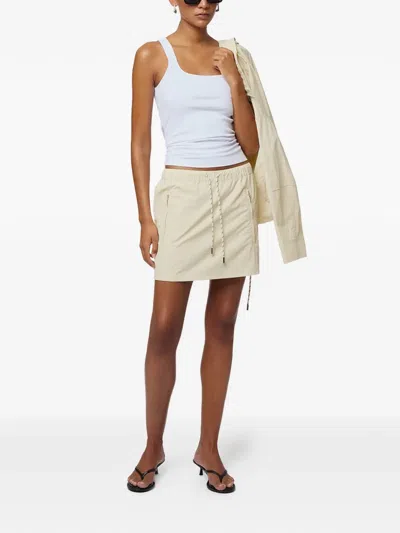 Apparis Ada Drawstring Mini Skirt In Neutral