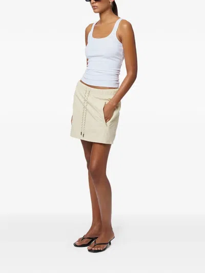 Apparis Ada Drawstring Mini Skirt In Neutral