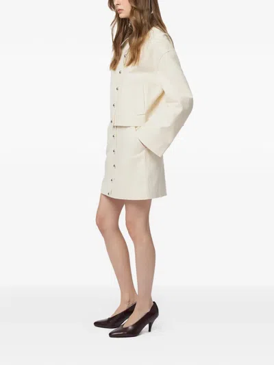 Apparis Ella Canvas Cropped Jacket In Neutral