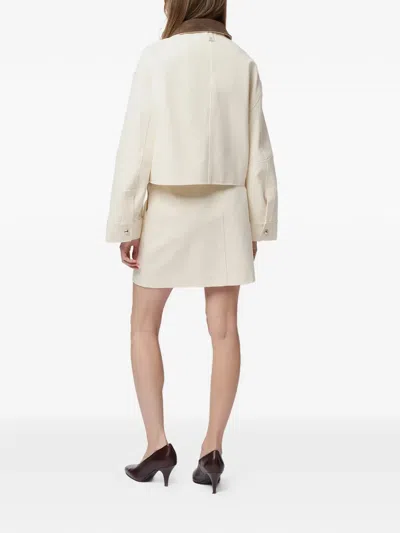 Apparis Ella Canvas Cropped Jacket In Neutral