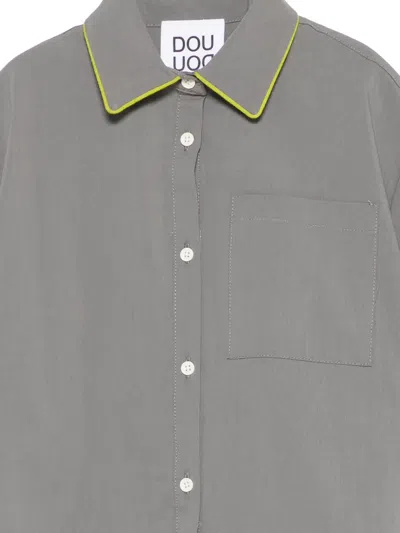 Douuod Buttoned Dungaree In Gray