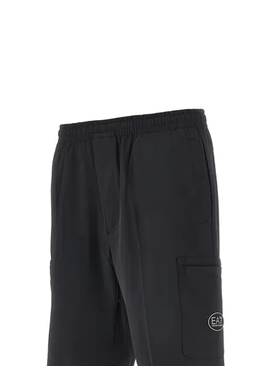 Ea7 Cargo Bermuda Shorts In Black