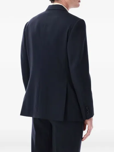 Lardini Soiree Double Breasted Four Button Jacket In Blue