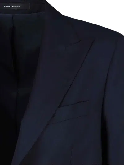 Tagliatore Button-fastening Blazer In Blue