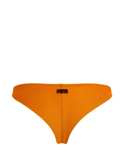 Vilebrequin Women Tanga Bikini Bottom Solid In Orange