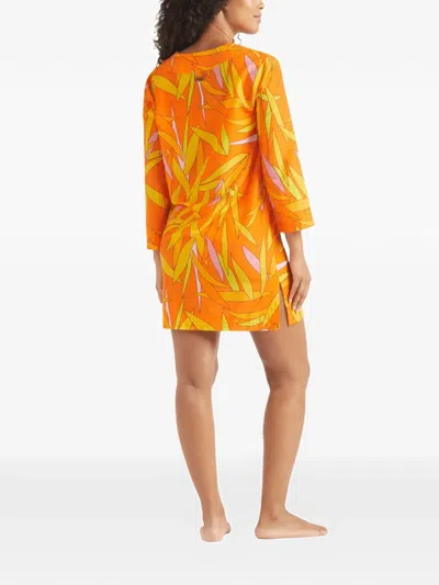 Vilebrequin Three-quarter Sleeves Kaftan In Orange