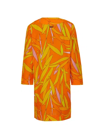 Vilebrequin Three-quarter Sleeves Kaftan In Orange