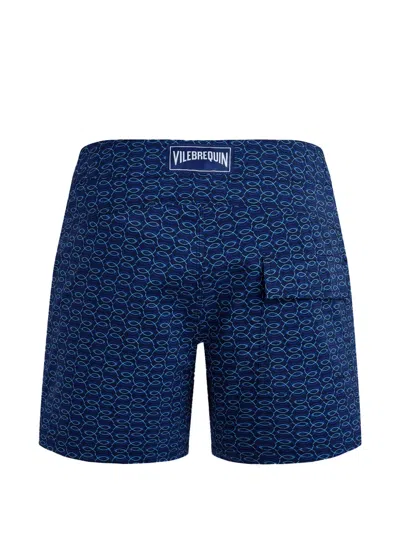 Vilebrequin Patterned Swim Trunks In Blue