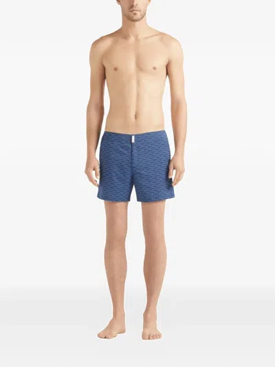 Vilebrequin Patterned Swim Trunks In Blue