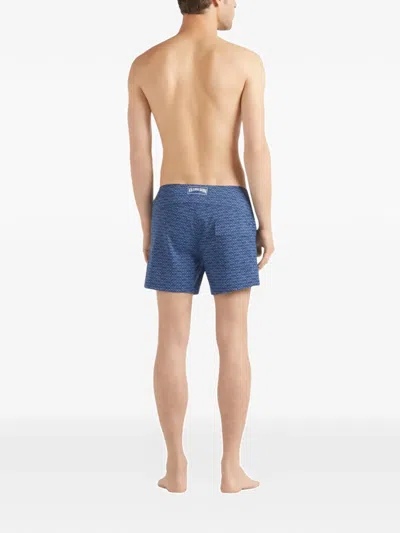 Vilebrequin Patterned Swim Trunks In Blue